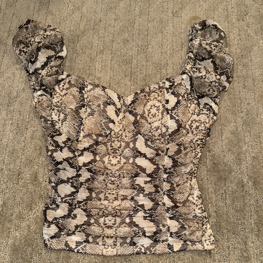 Snake Print Women's Top